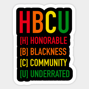 HBCU Acronym | Blackness Pride Sticker